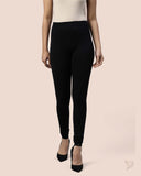 Bamboo Modal Churidar Legging - Black