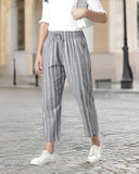 Striped Palazzo - Fog Grey