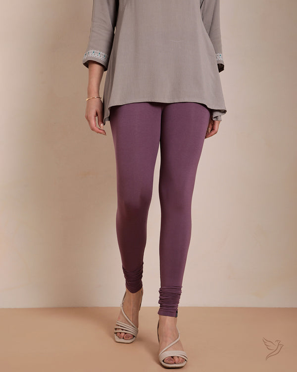 Viscose Churidar Legging - Dark Grape