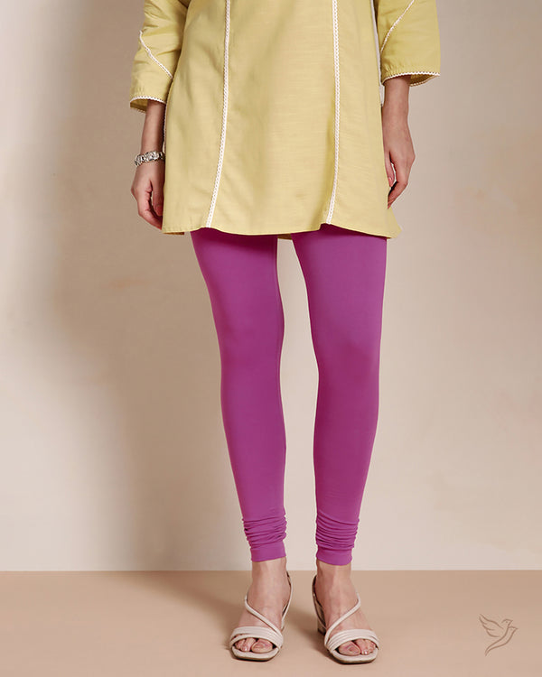 Cotton Churidar Legging - Fuchsia Violet