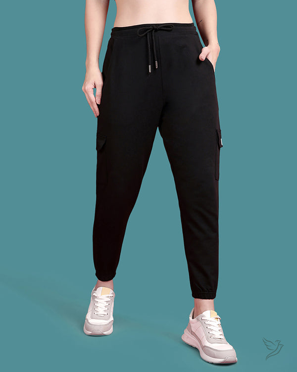 Mid Raise Jogger - Jet Black