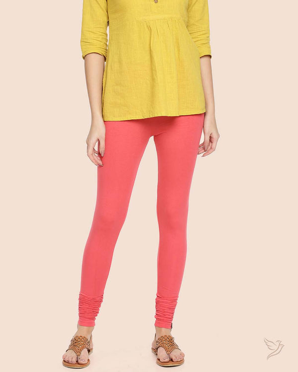 Spiced coral Women Viscose Churidar Legging