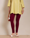 Cotton Churidar Legging - Mehandi Maroon