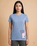 Relaxed Fit Tee – Dusty Blue