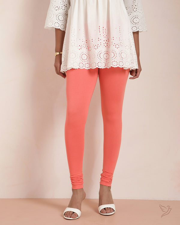 Cotton Churidar Legging - Rasp Berry