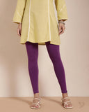 Cotton Ankle Legging - Vapour Violet