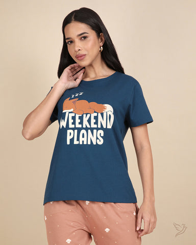 Relaxed Fit Tee – Blue Opel