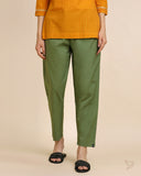 Cotton Straight Pant - Cactus