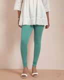 Cotton Churidar Legging - Teal Blue