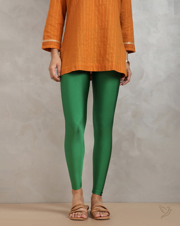 Shimmer Legging - Green Glitter
