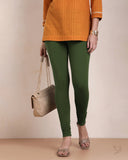Cotton Churidar Legging - Green Tree