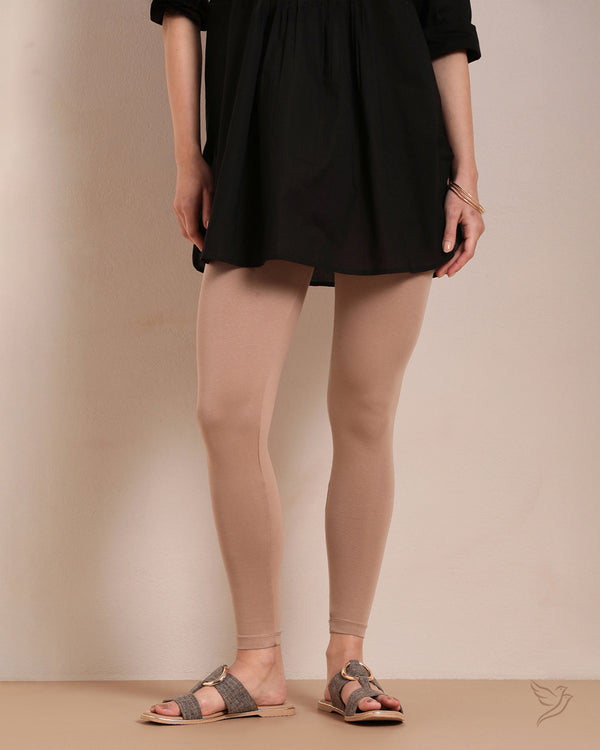 Cotton Ankle Legging - Cinnamon
