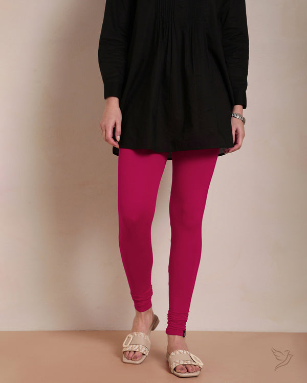 Viscose Churidar Legging - Rose Syrup