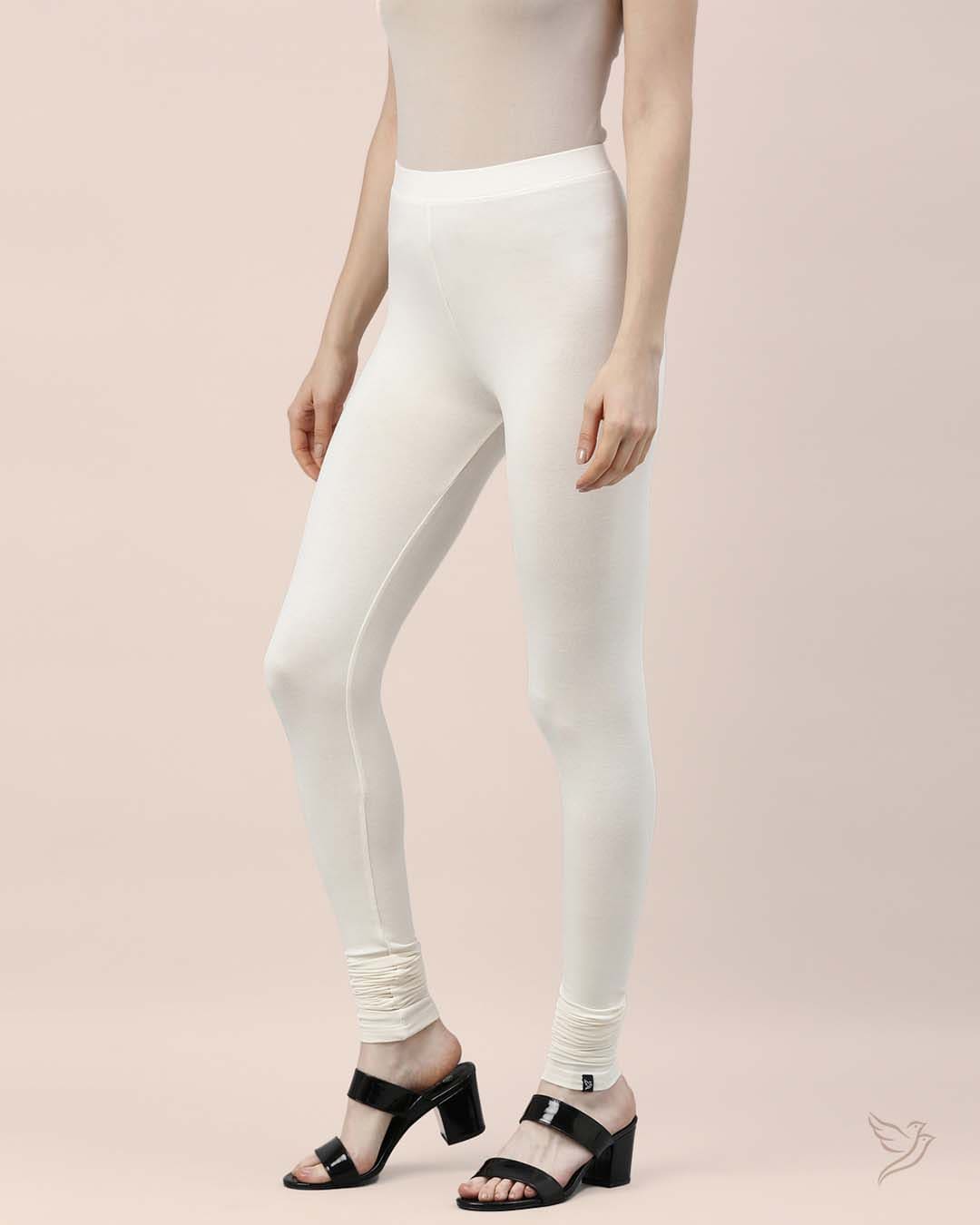 Vanilla Viscose Churidar Legging for College Girls