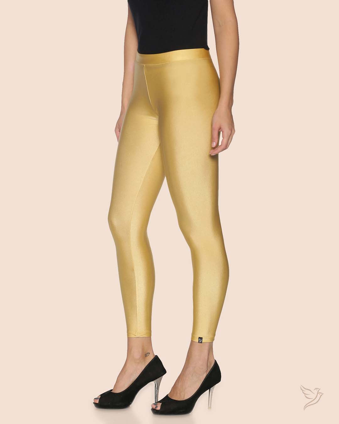 Shimmer Leggings Kurti With Ankle Length Leggings Neeru's Gold