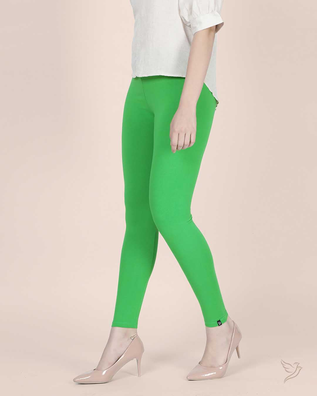 Viscose Ankle Legging Parrot Green