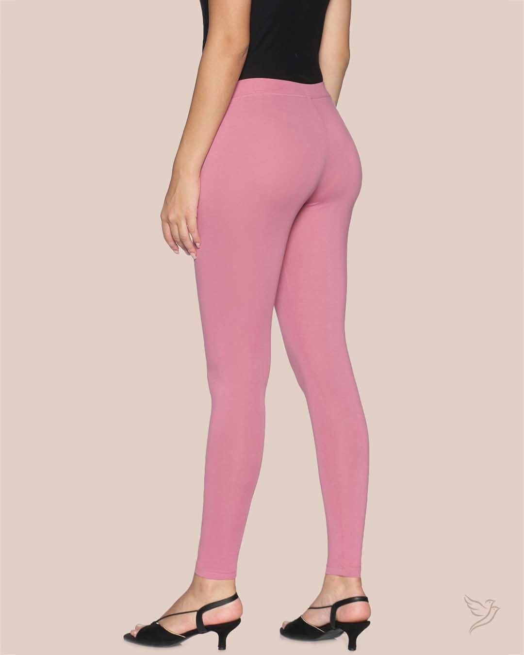 Pink Punch Cotton Ankle Legging for College girls