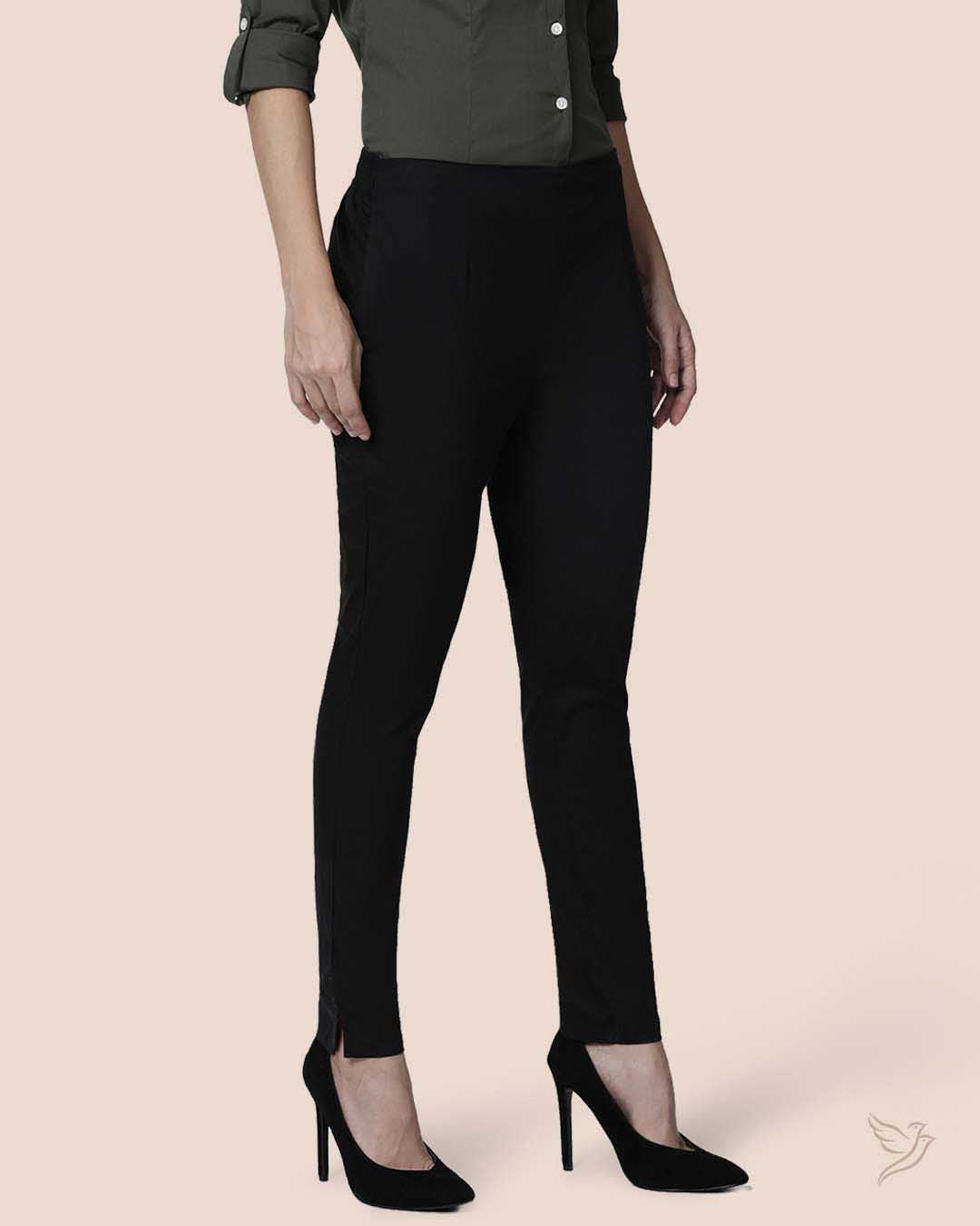 Black Straight Pant for Women