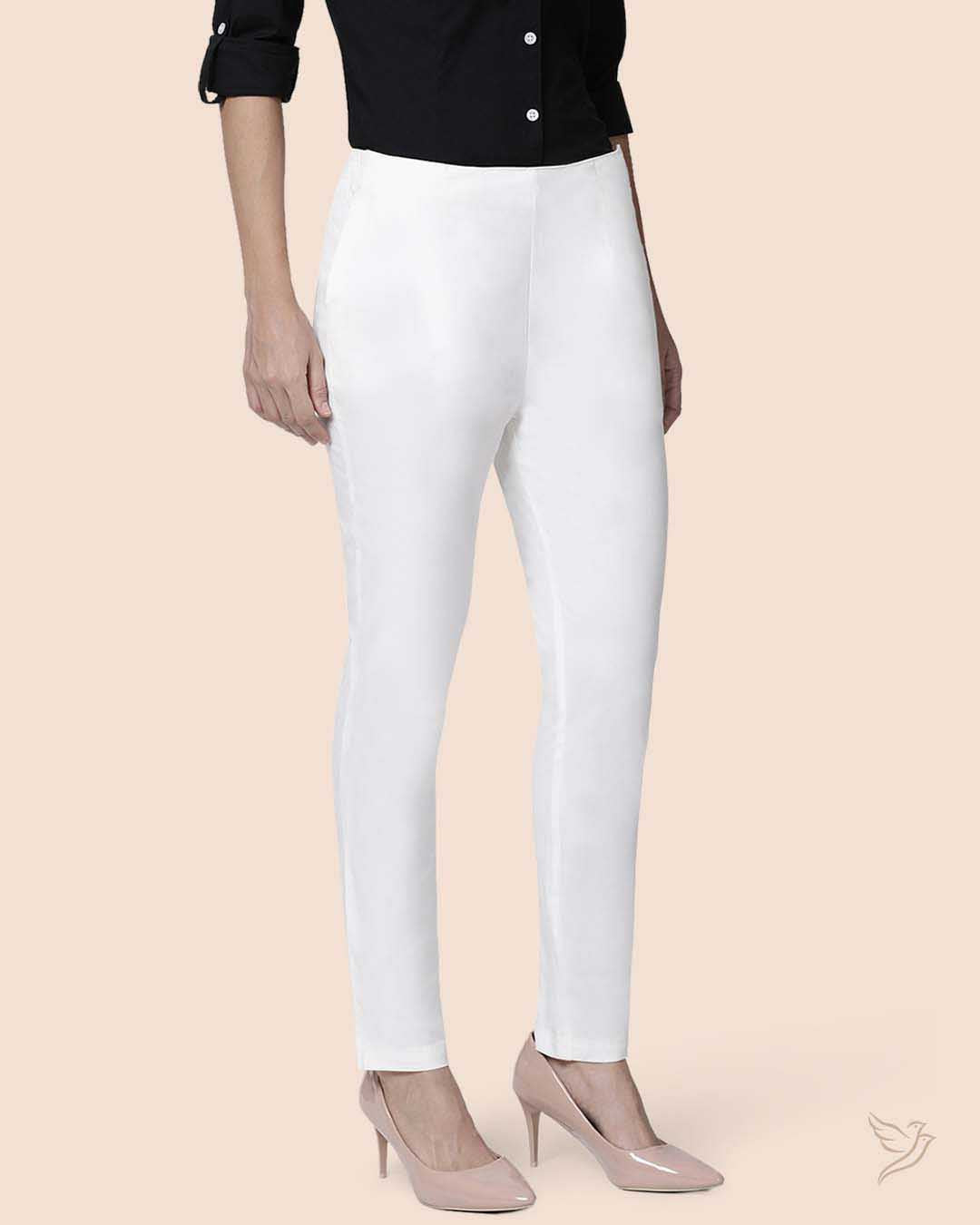 Cream De La Creme Straight Pant for College Girls