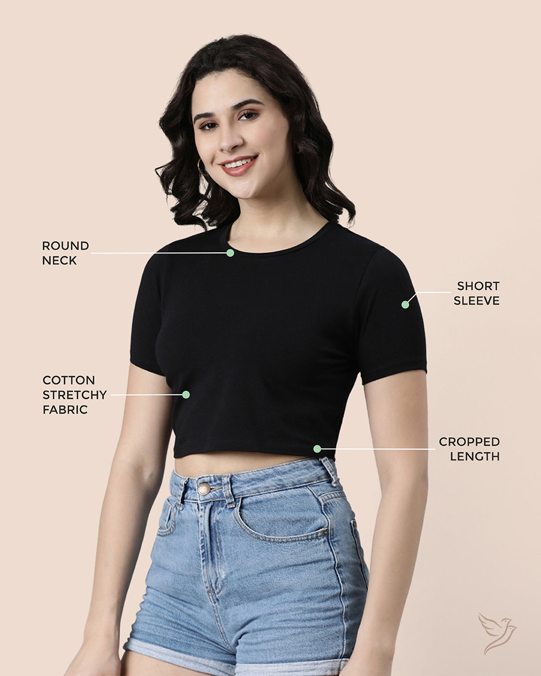 Buy Black Stylish Crop Top Online