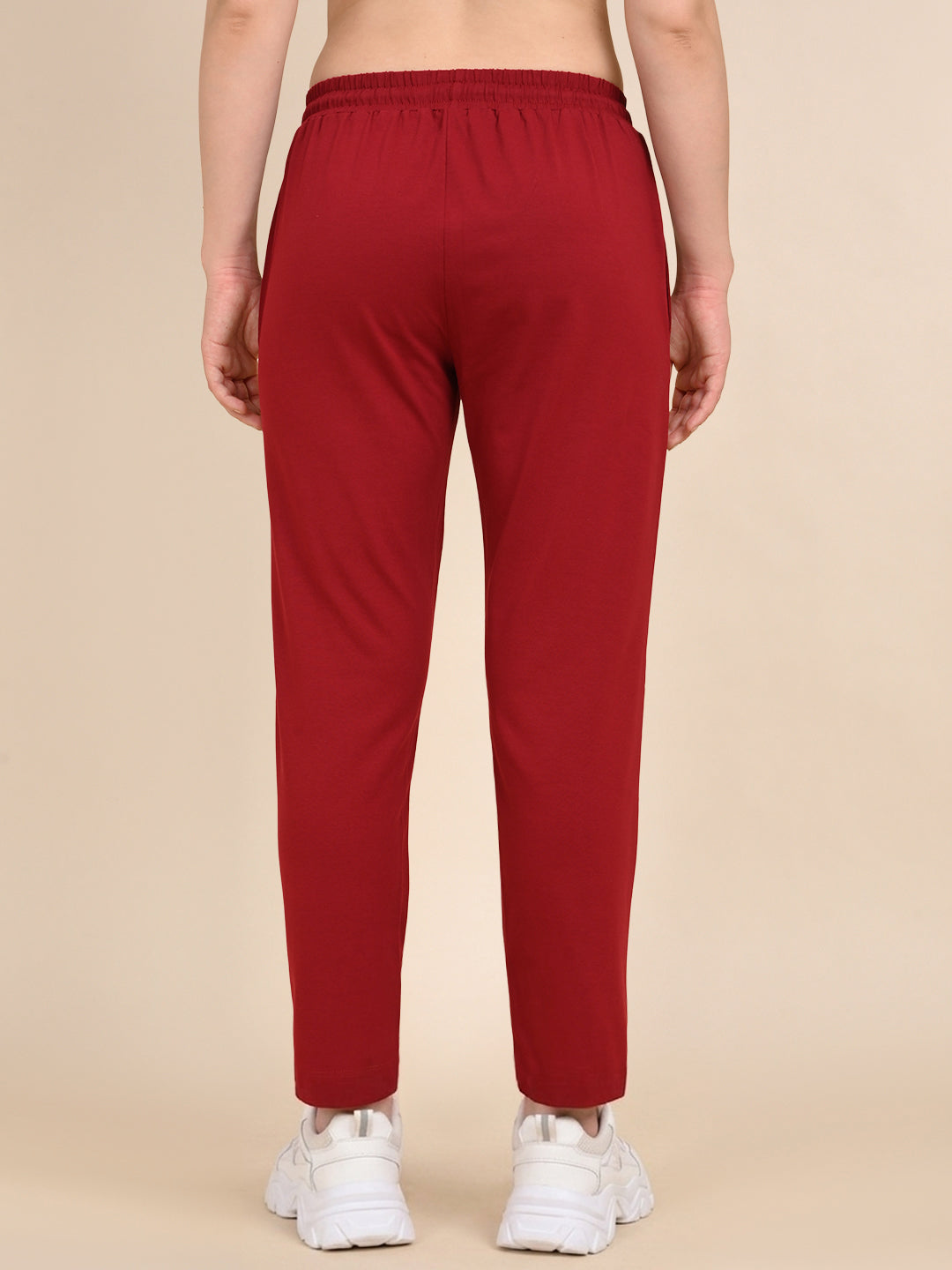 Regular Fit Track Pant - Mehandi Maroon