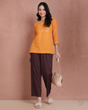 Viscose Kurti Pant - Brownie