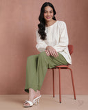 Viscose Kurti Pant - Olive Green