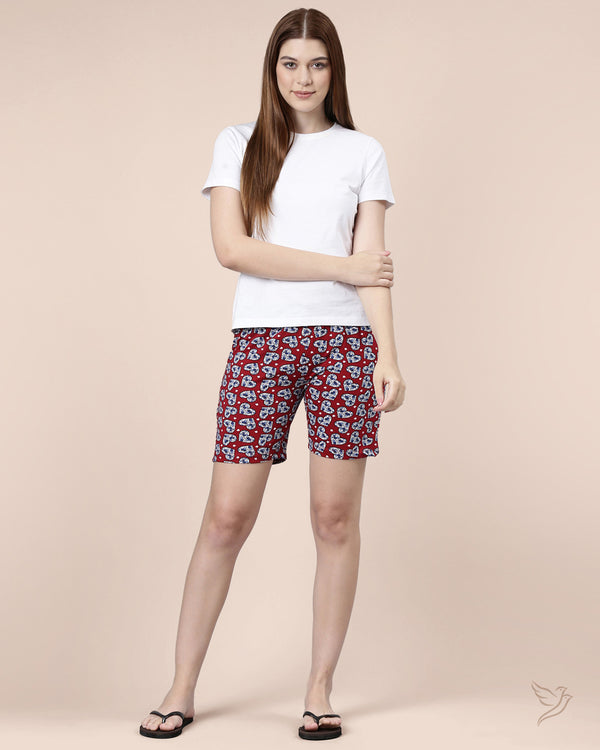 Red Loungewear Short