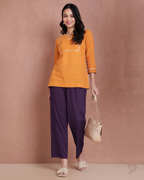 Viscose Kurti Pant - Grape