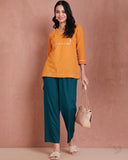 Viscose Kurti Pant - Teal Deal
