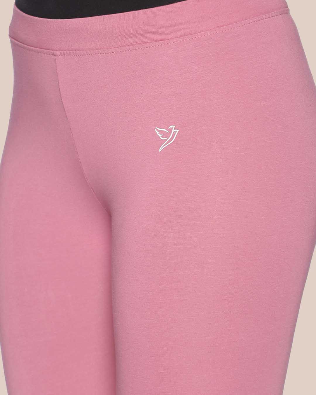 Luxury Pink Punch Cotton Ankle Legging  