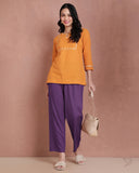 Viscose Kurti Pant - Dark Grape
