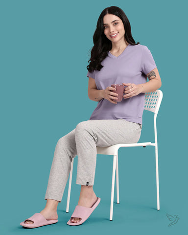 Solid Night Pant - Grey Melange