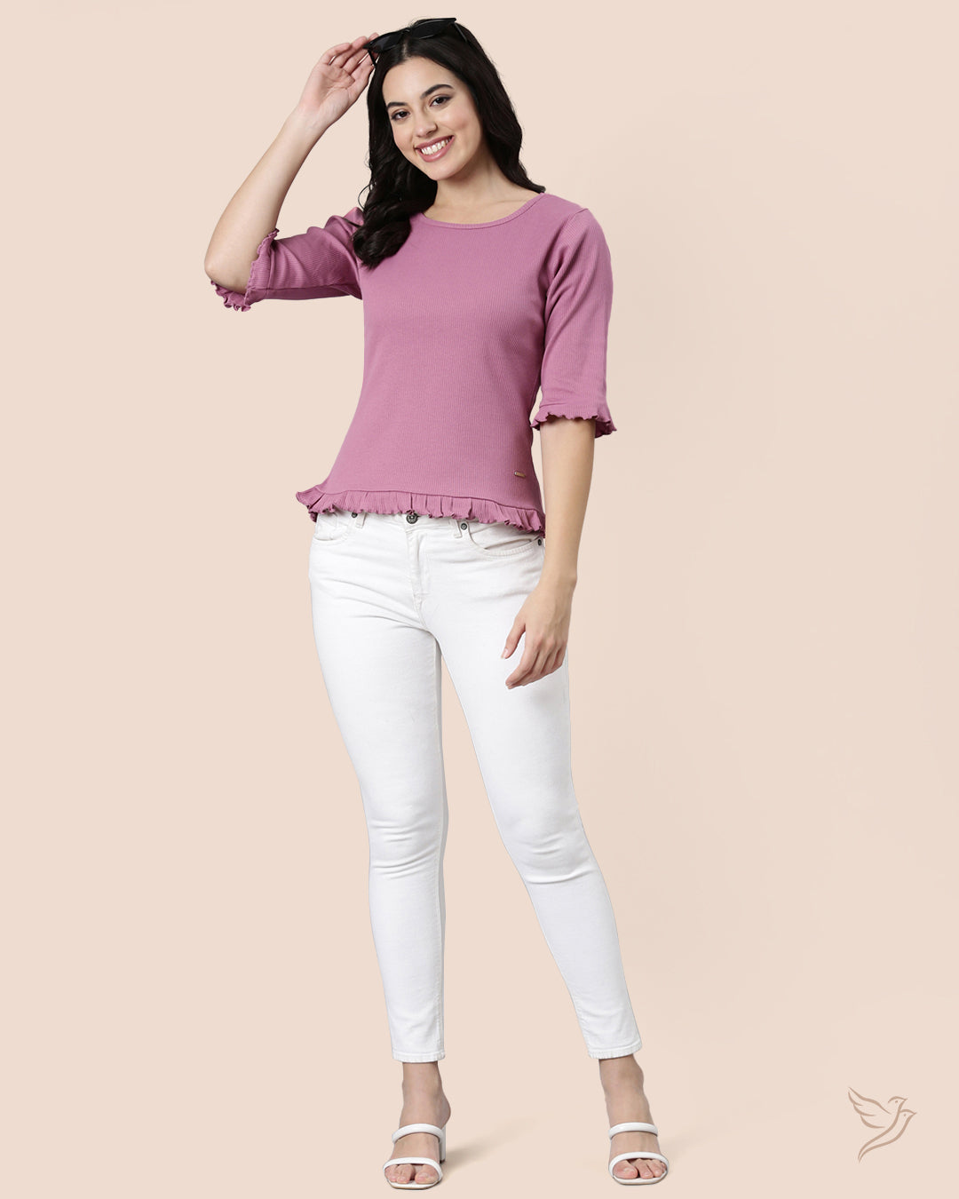 Buy Wild Rose Women Stylish Ruffle Top Online