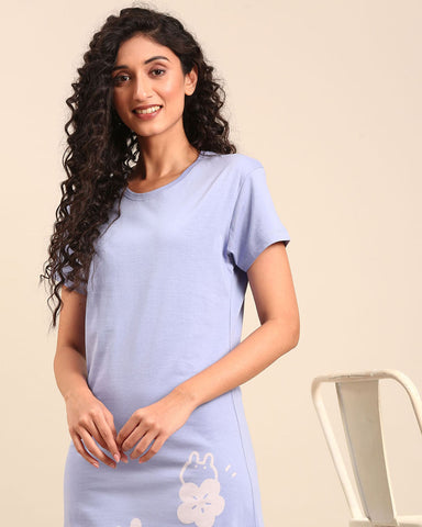 Long Tee - Pale Iris