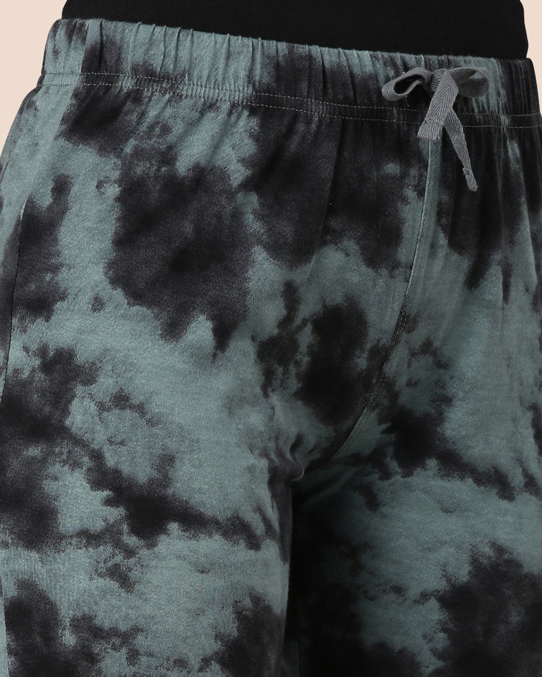 Green Printed Loungewear Short for Women