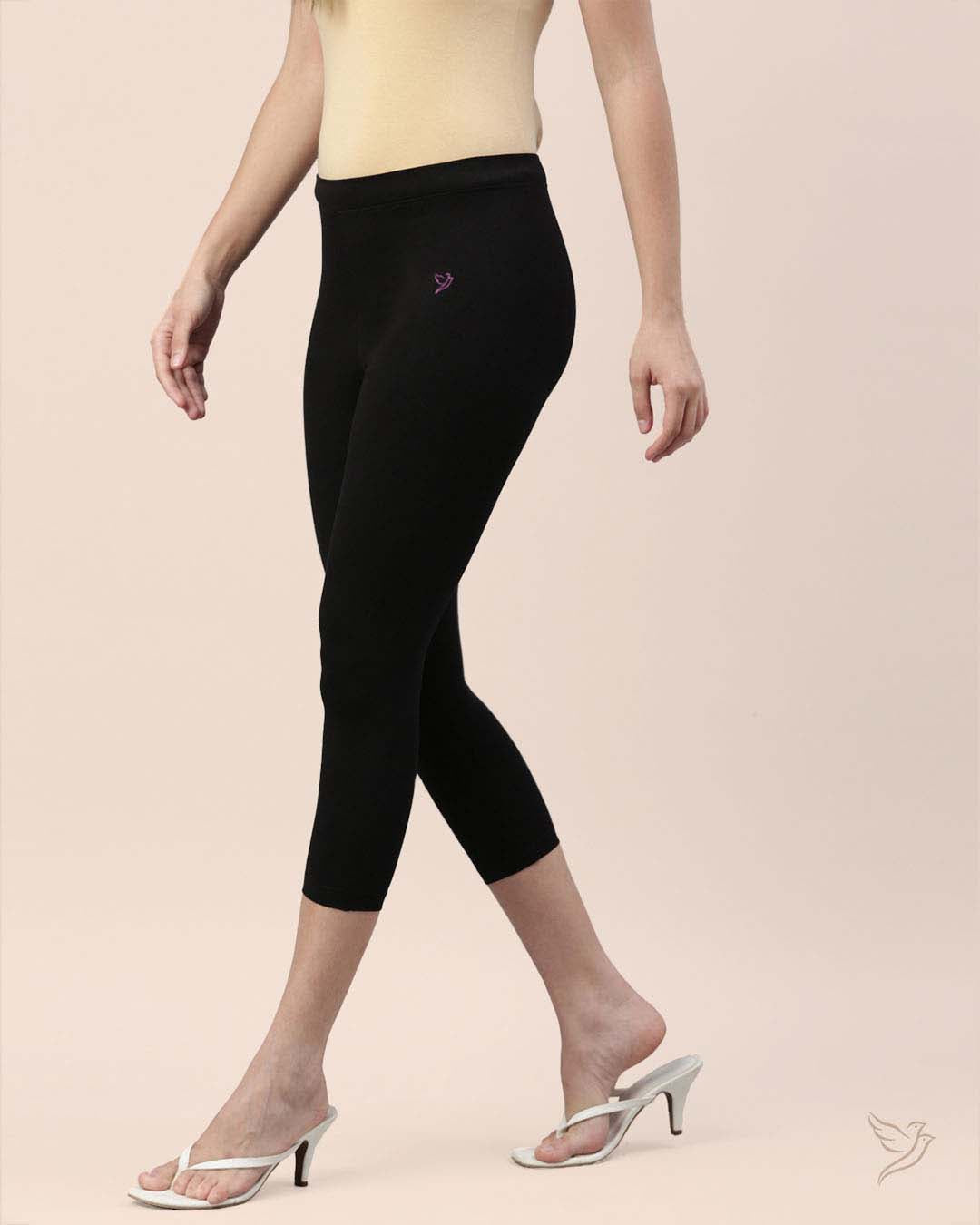 Twinbirds Carbon Black women capri legging Twin Birds Store