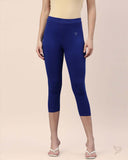 Cotton Capri Legging - Ink Blue