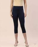 Cotton Capri Legging - Navy Classic