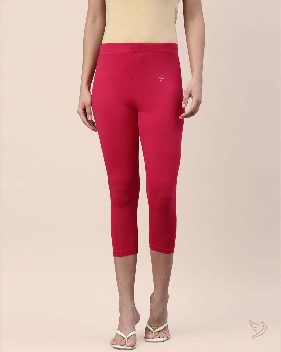 Pink Paradise Cotton Capri Legging