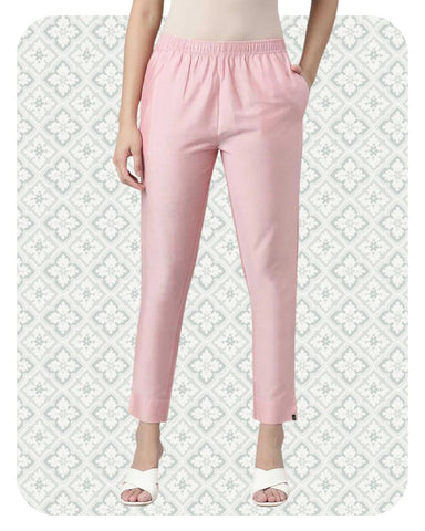 Metallic Straight Pant - Pink Smoothie