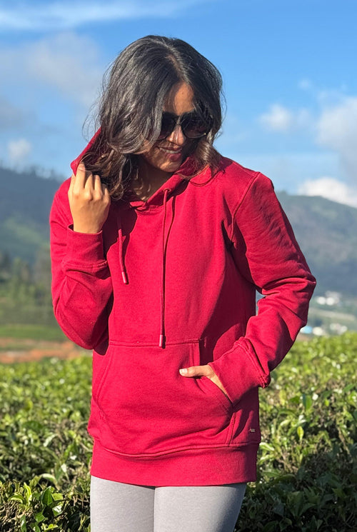 Women Hoodie - Maroon