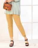 Cotton Kurti Pant - Caramel Custard