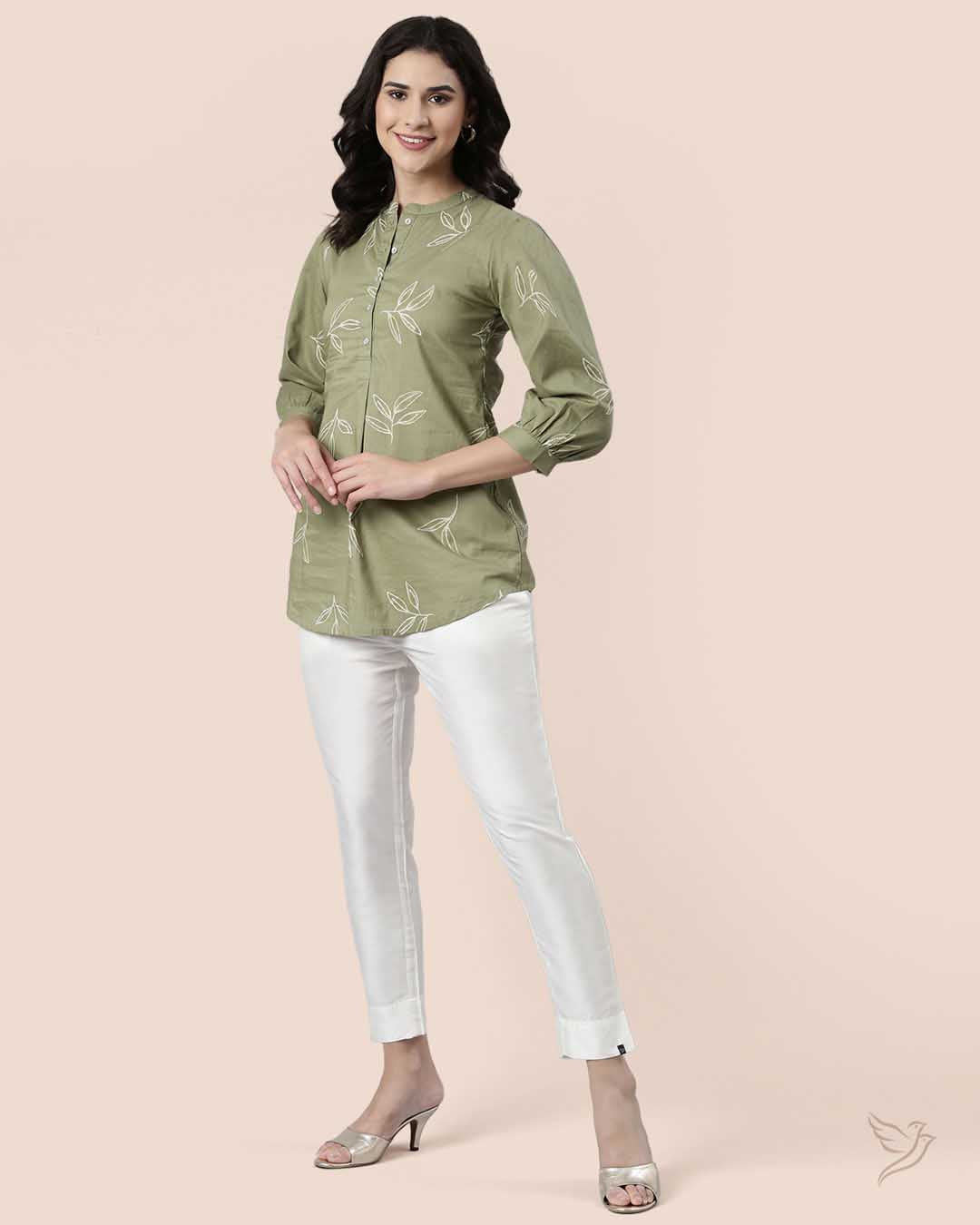 Buy Metallic White Women Stylish Metallic Straight Pant Online