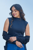 Sleeveless Ribbed Tee - Black