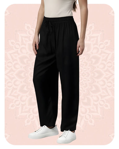 Viscose Kurti Pant - Black