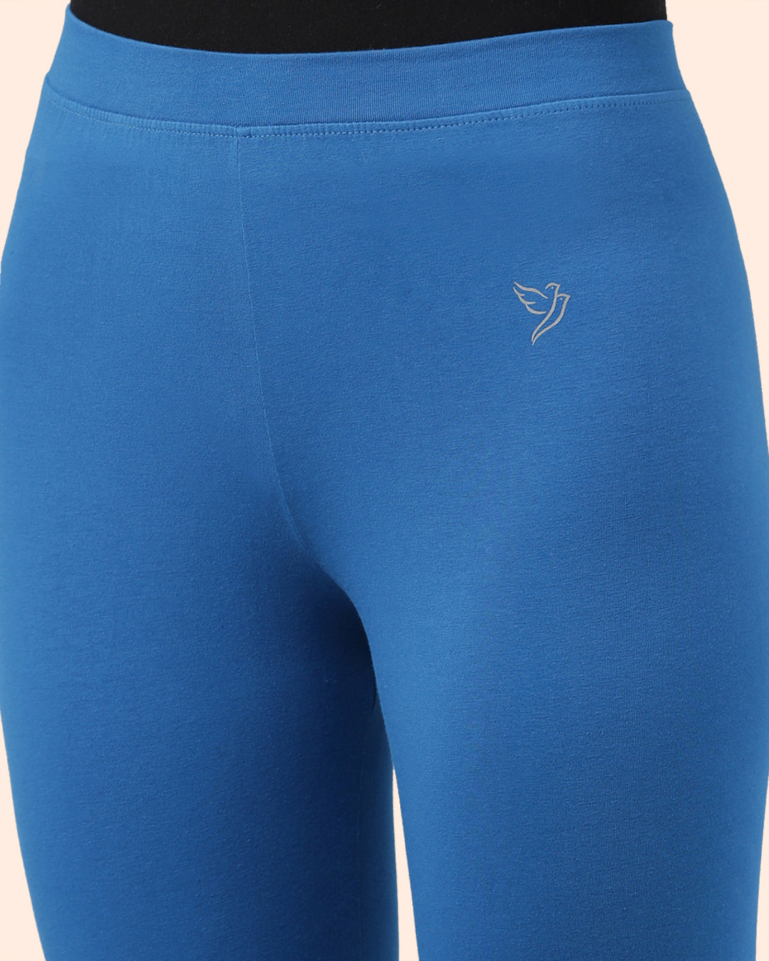 Comfortable Peacock Blue Cotton Churidar Legging