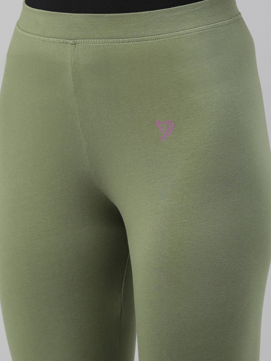 Buy Green Cotton Jersey Tights Online - Shop for W