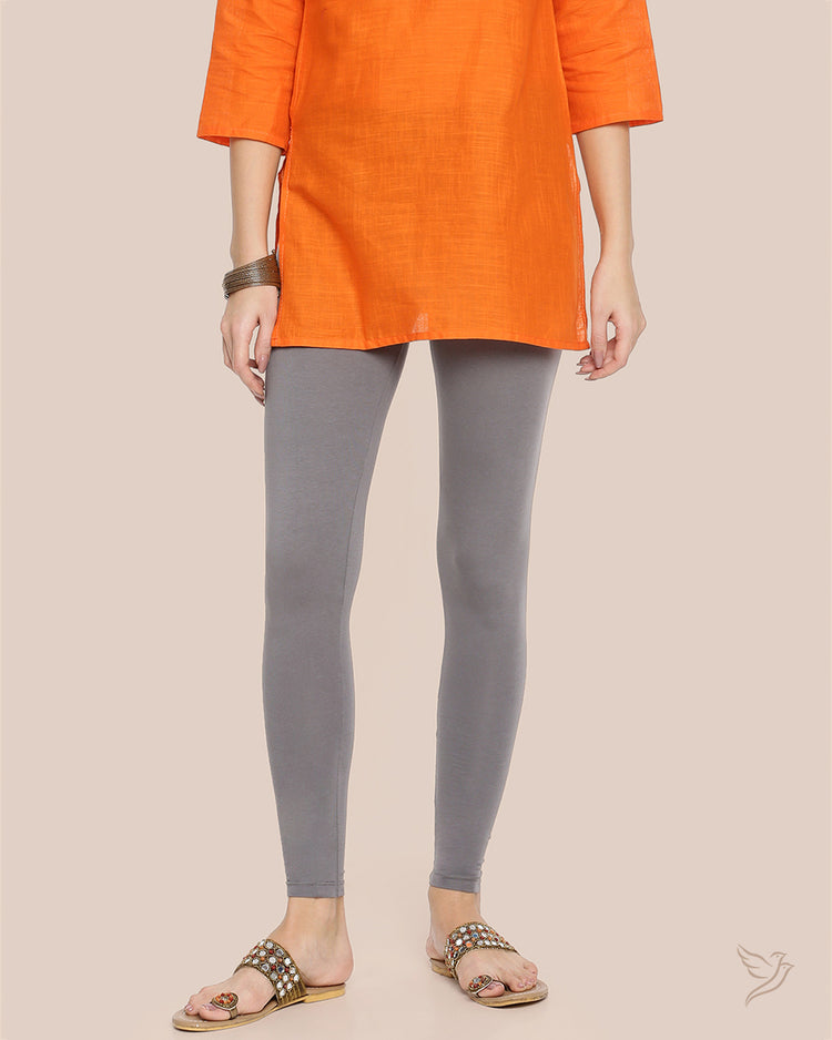 Twinbirds Anthrazite Grey women Ankle Legging Twin Birds Store