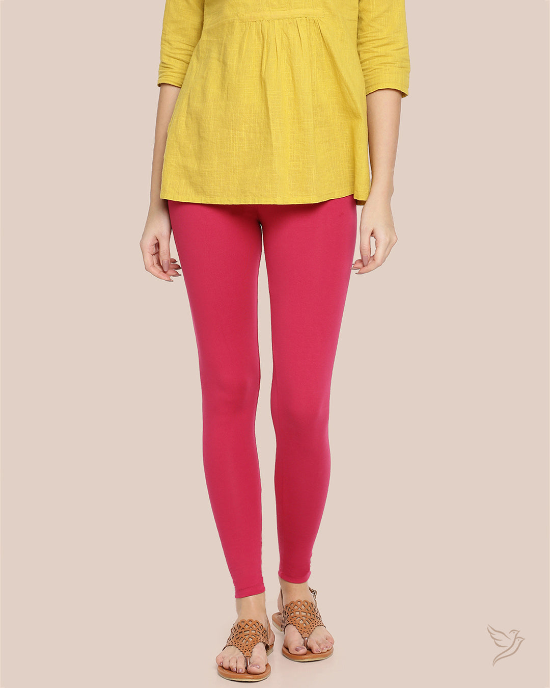 Bubble Gum Cotton Ankle Legging